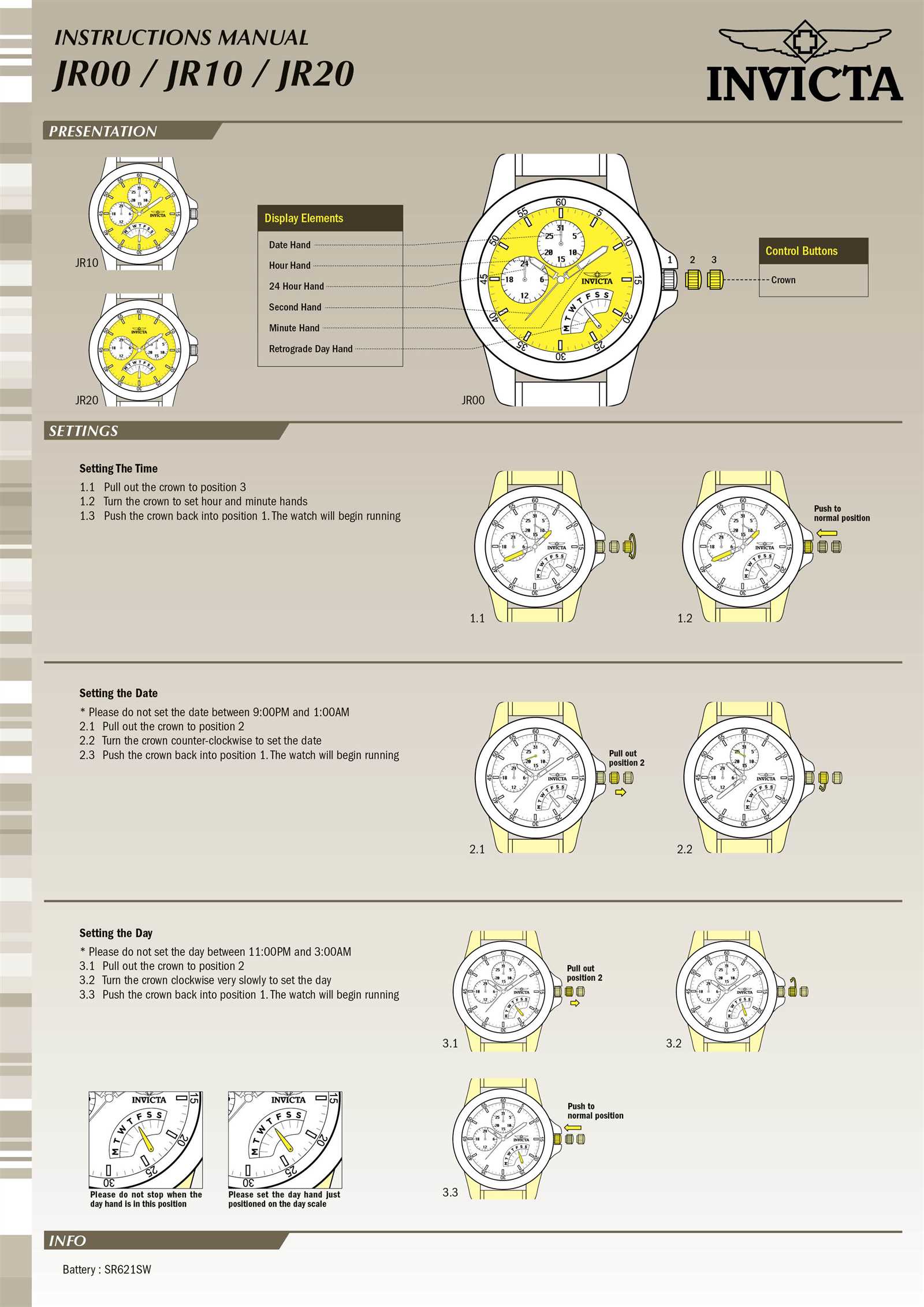 aquaforce watch instructions manual