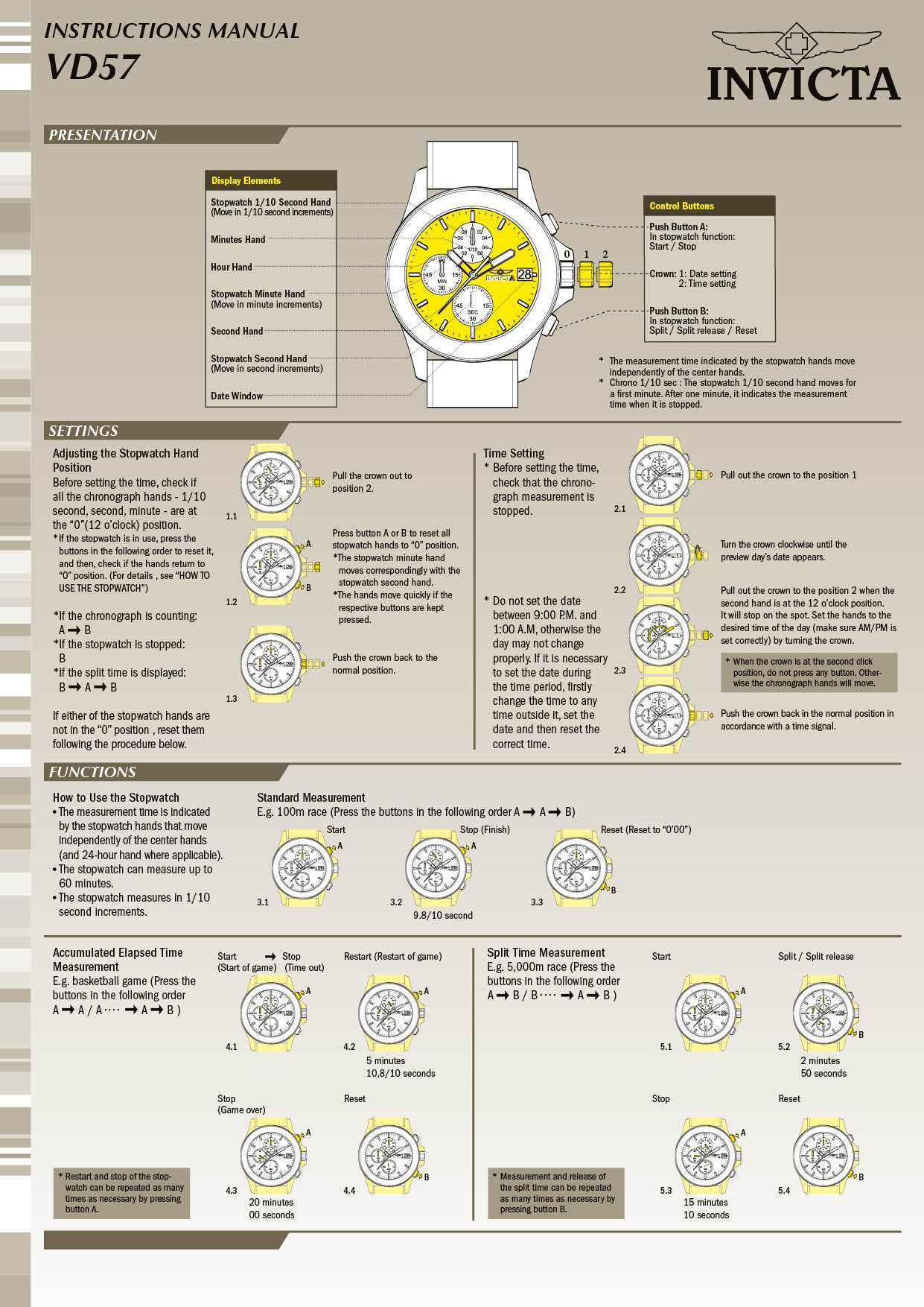 aquaforce watch instructions manual