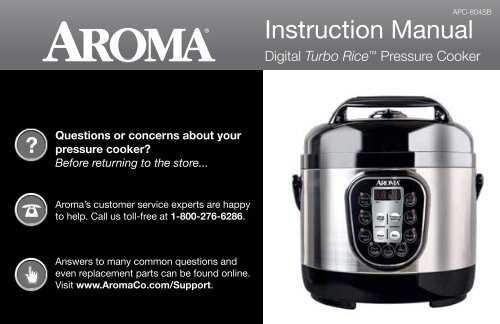 aroma digital rice cooker instruction manual