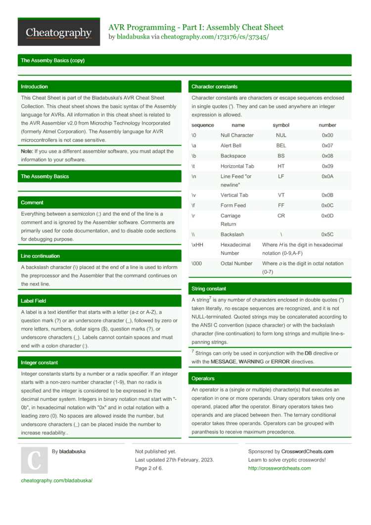 atmel avr instruction set manual