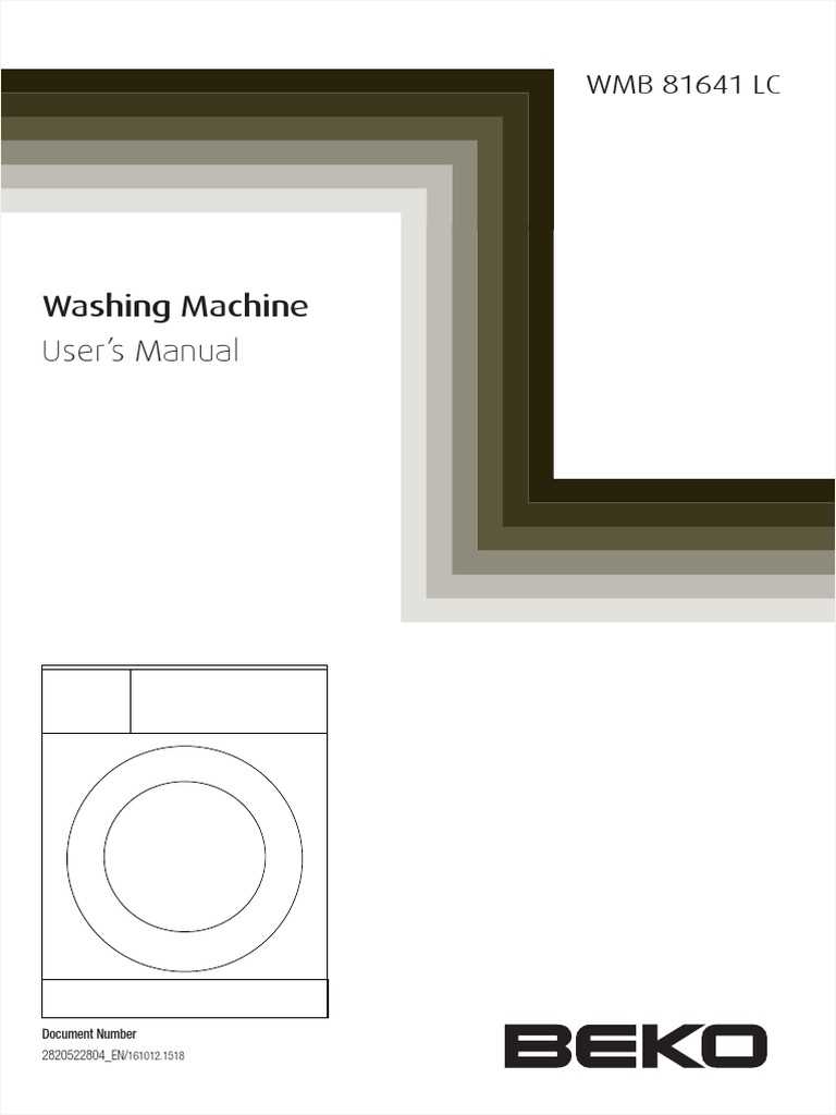 beko washing machine instructions manuals