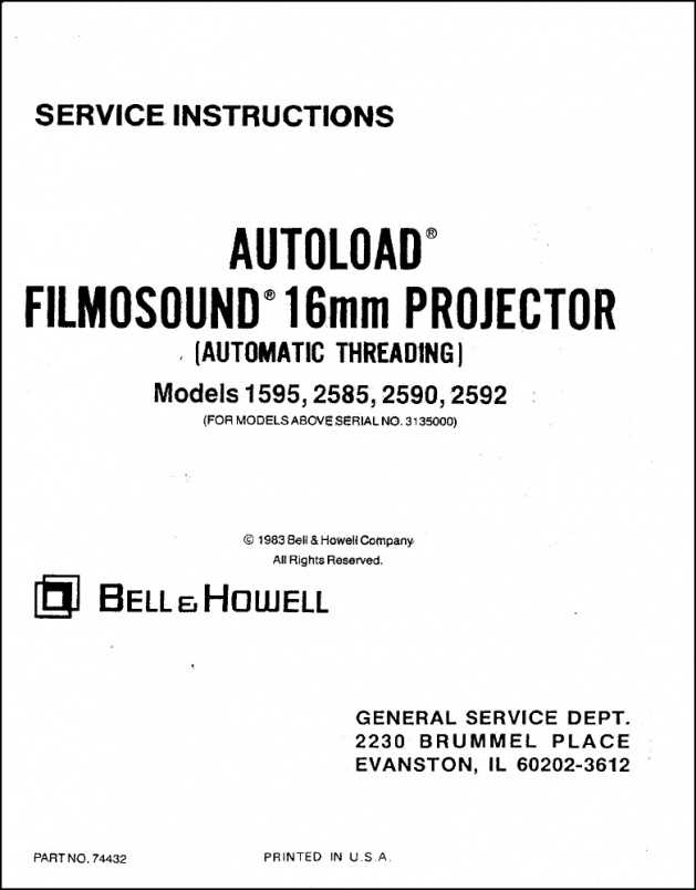 bell howell instruction manuals