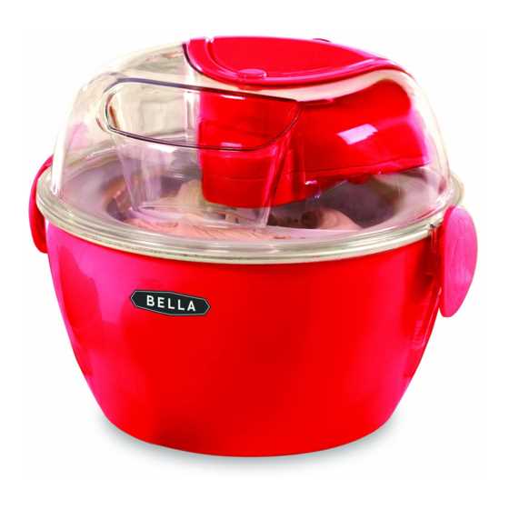 bella ice cream maker instruction manual