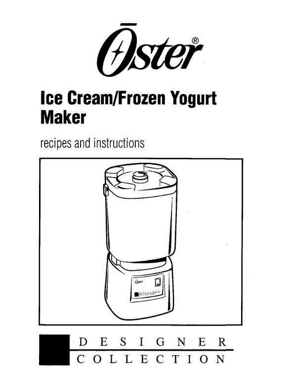 bella ice cream maker instruction manual