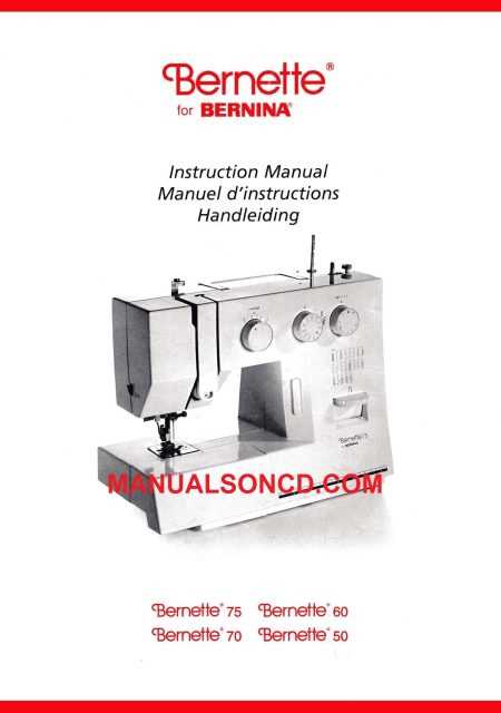 bernina sewing machine instruction manual