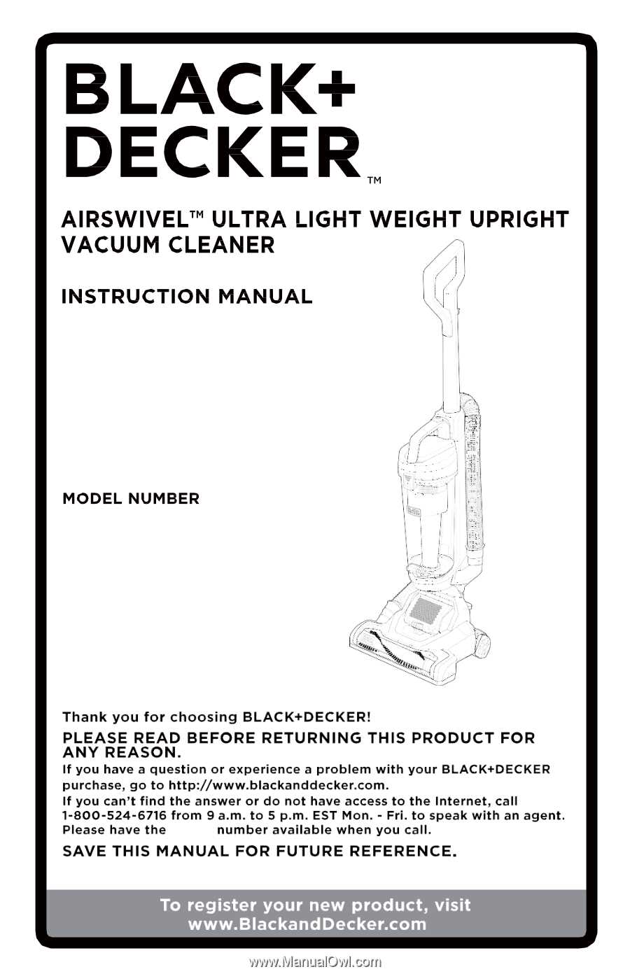 black and decker instruction manual