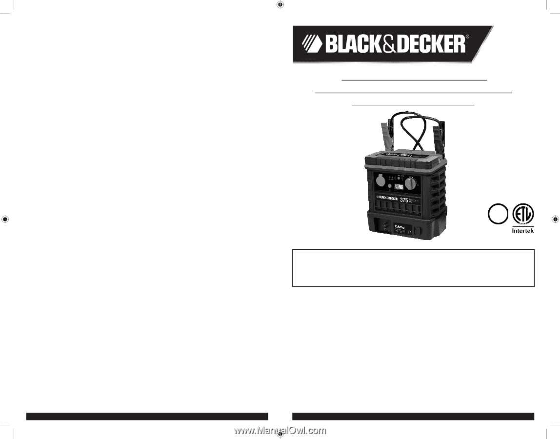 black and decker power station instruction manual