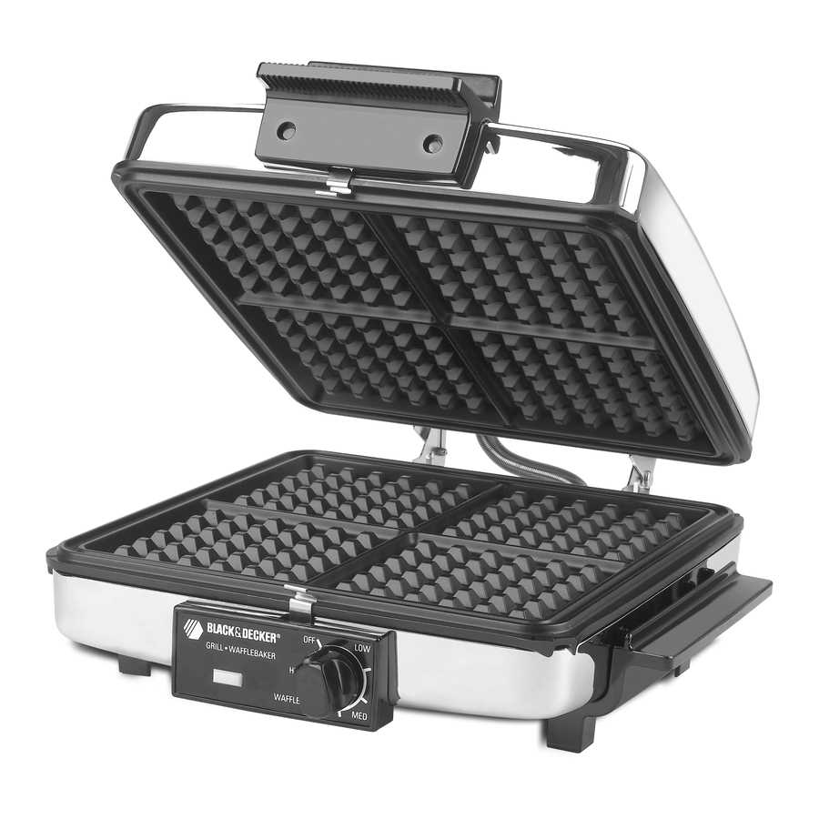 black and decker waffle maker instruction manual
