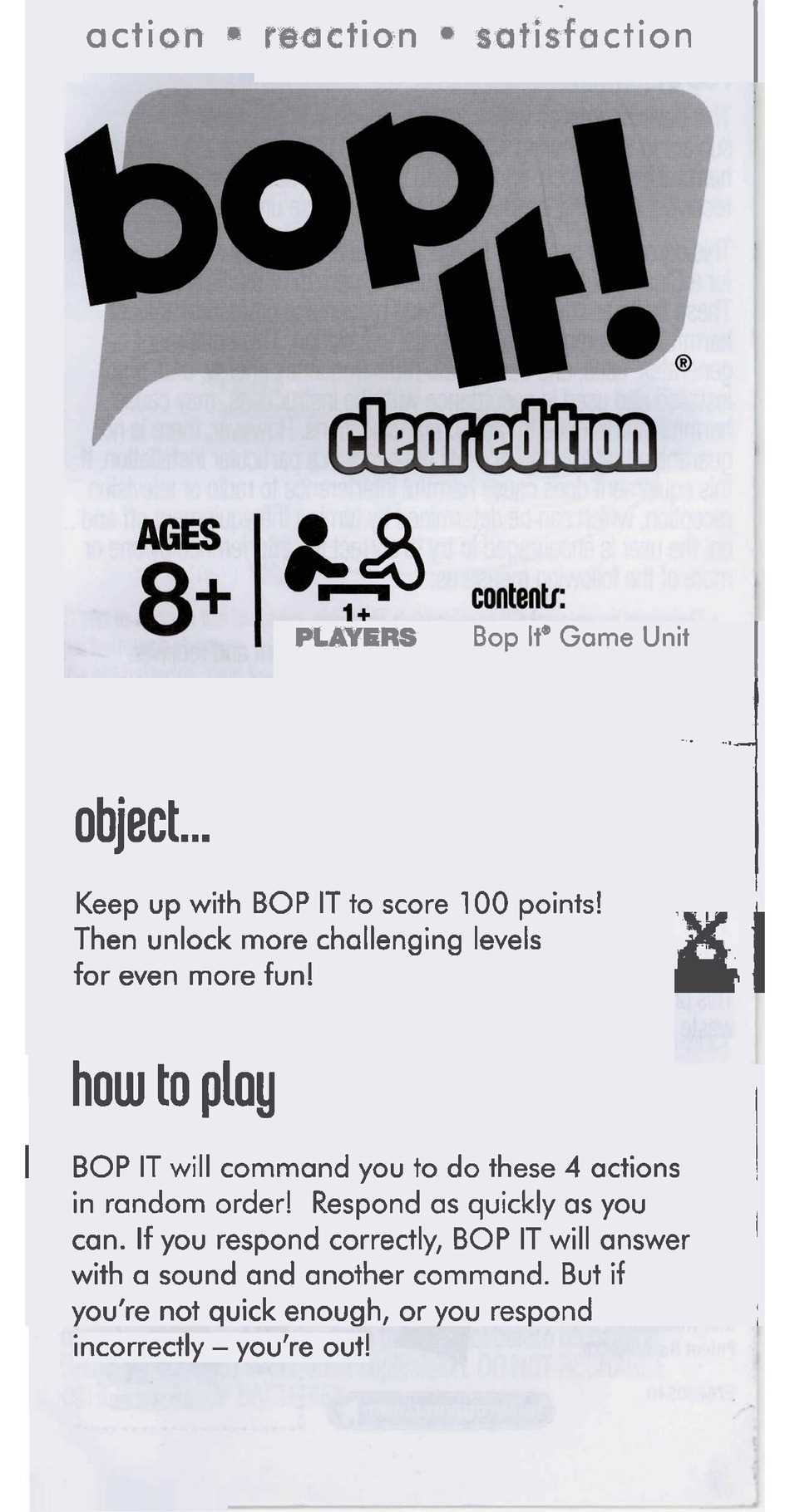 bop it xt instruction manual