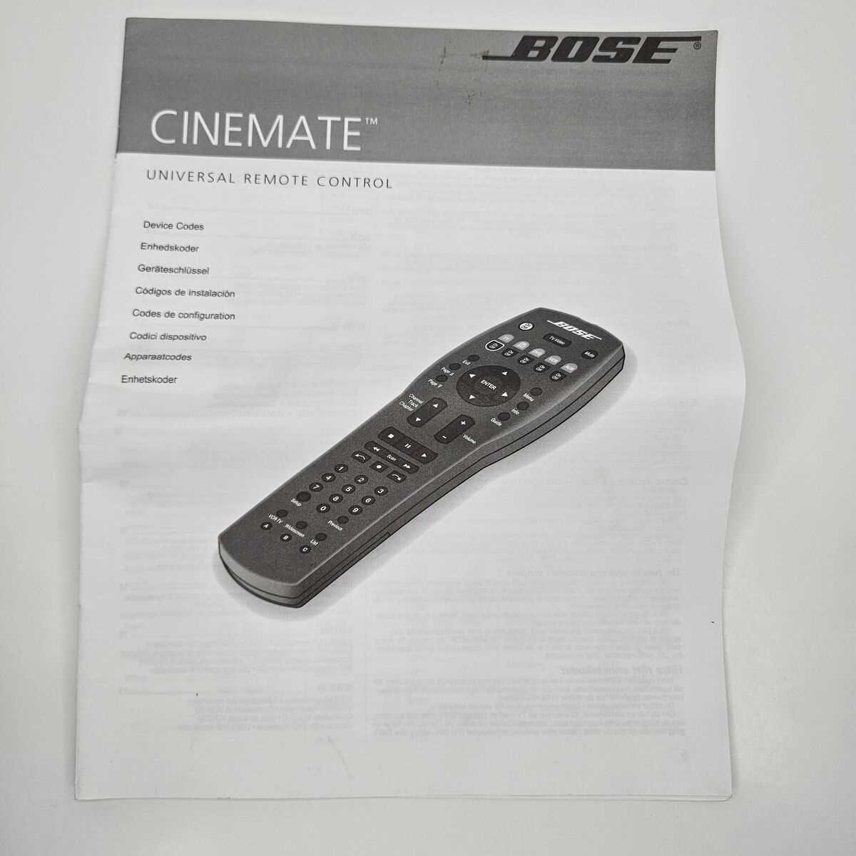 bose cinemate instruction manual