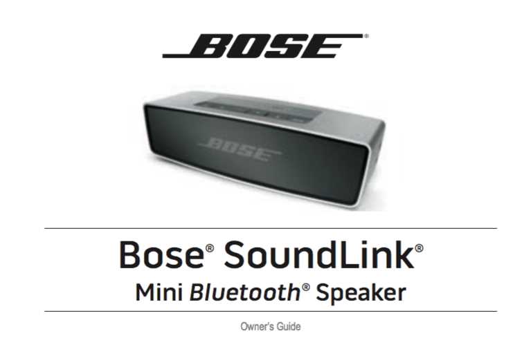 bose soundlink mini instructions manual