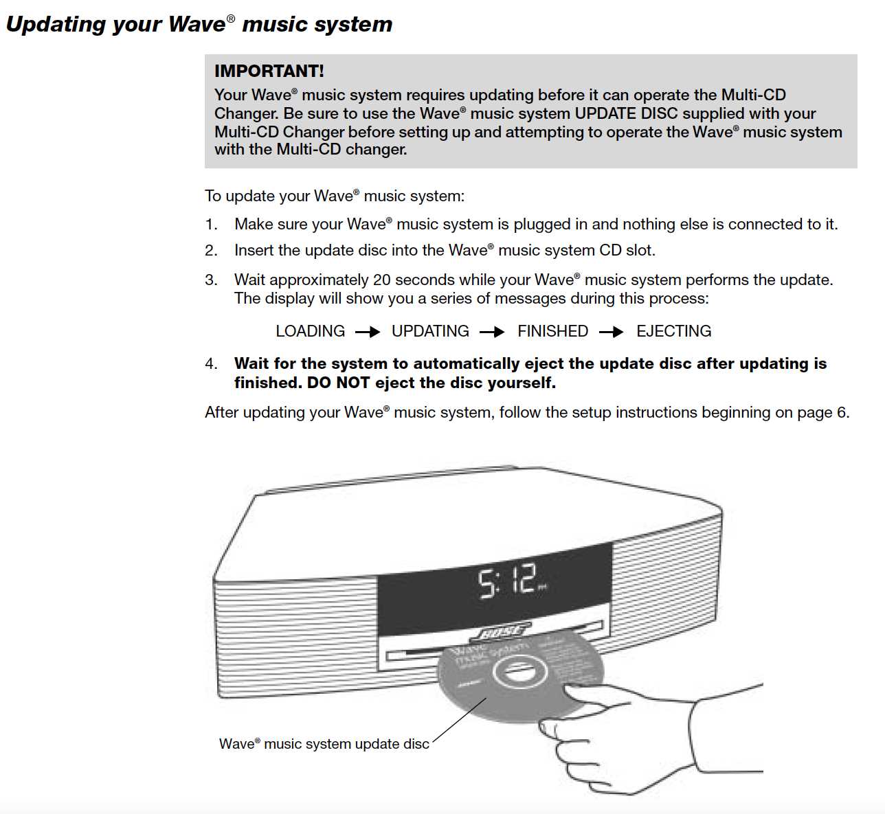 bose wave music system iv instruction manual