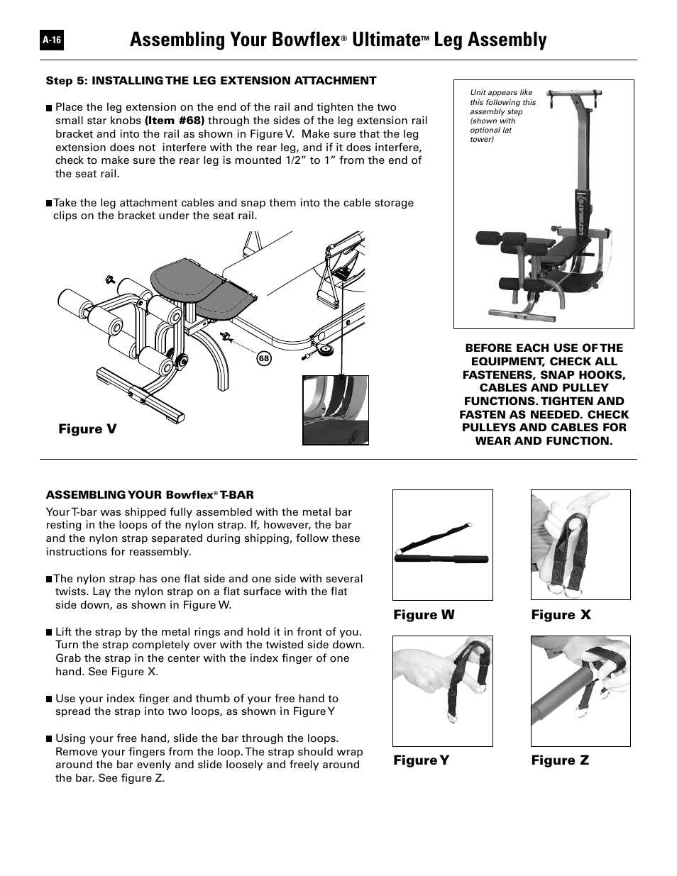 bowflex ultimate instruction manual