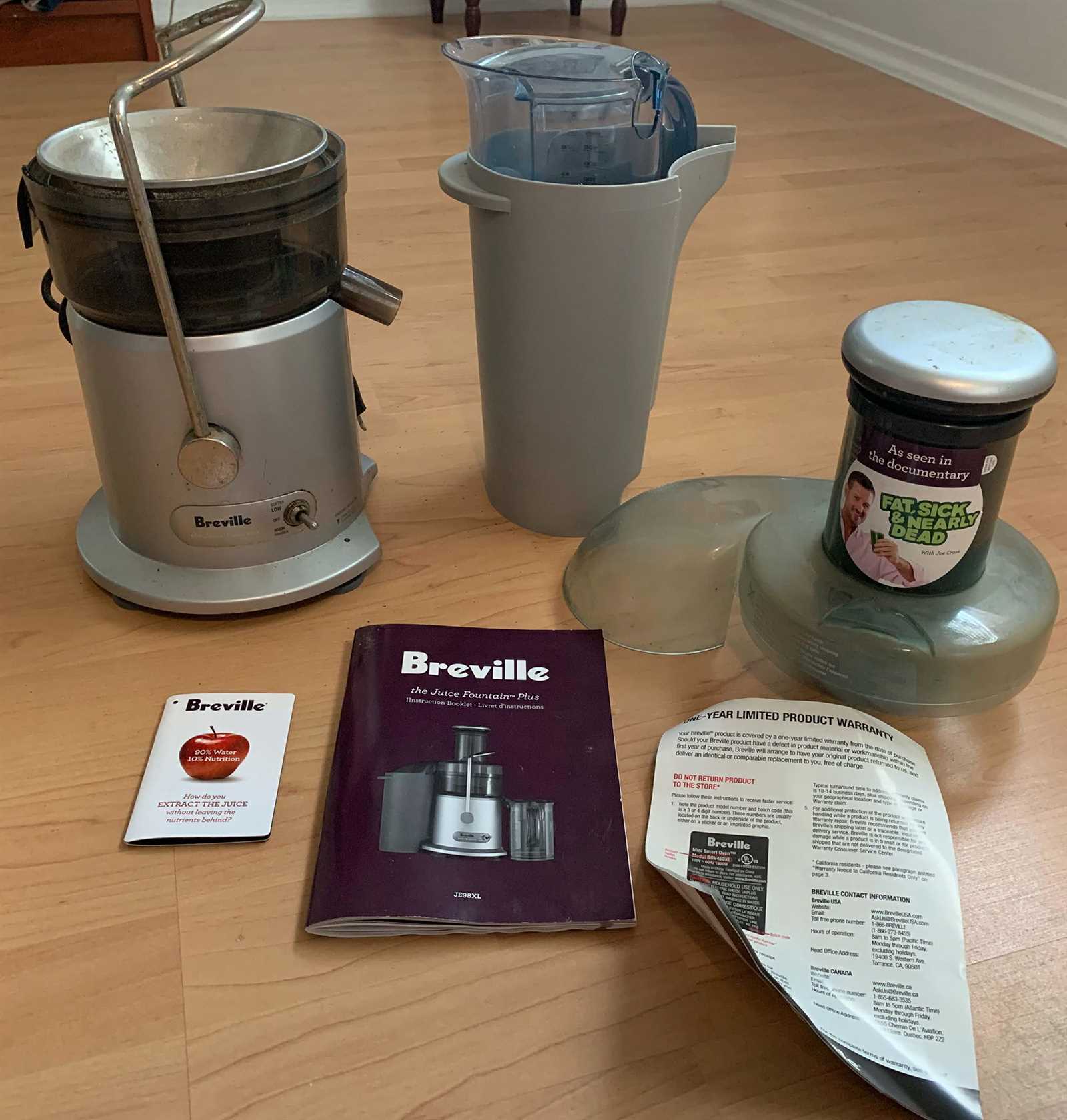 breville juice fountain instruction manual