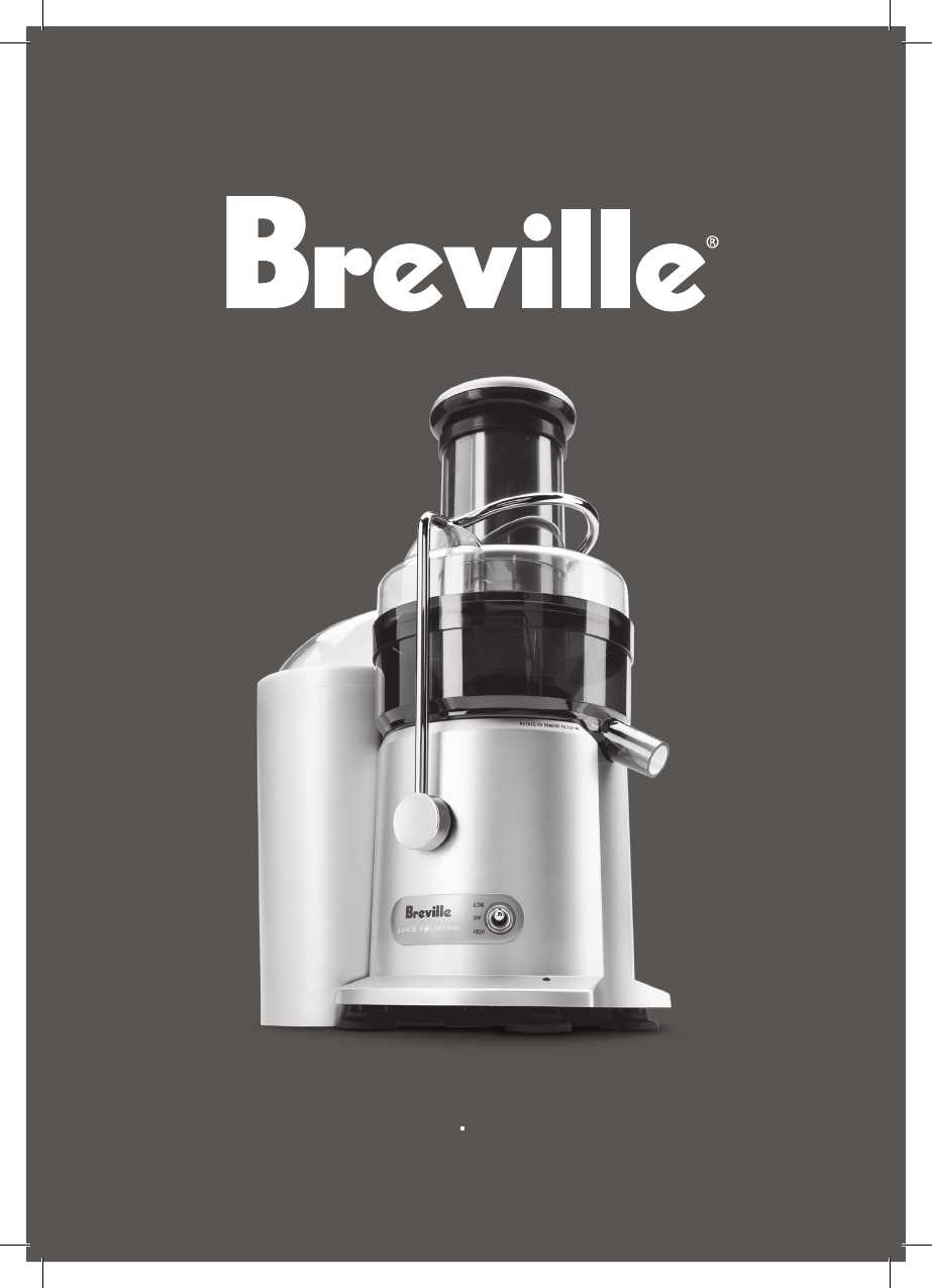 breville juice fountain instruction manual