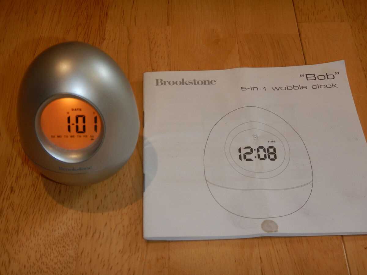 brookstone egg clock instruction manual