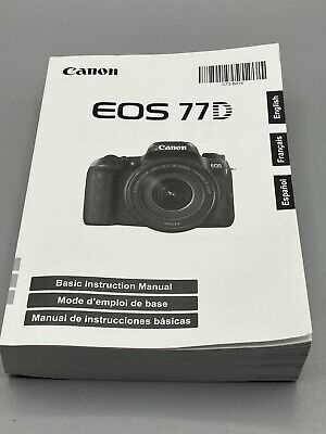 canon 77d instruction manual