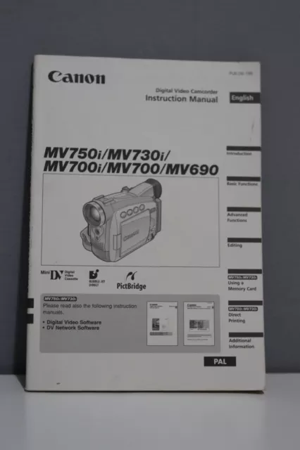 canon camcorder instruction manual