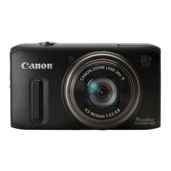 canon powershot sx260 hs instruction manual