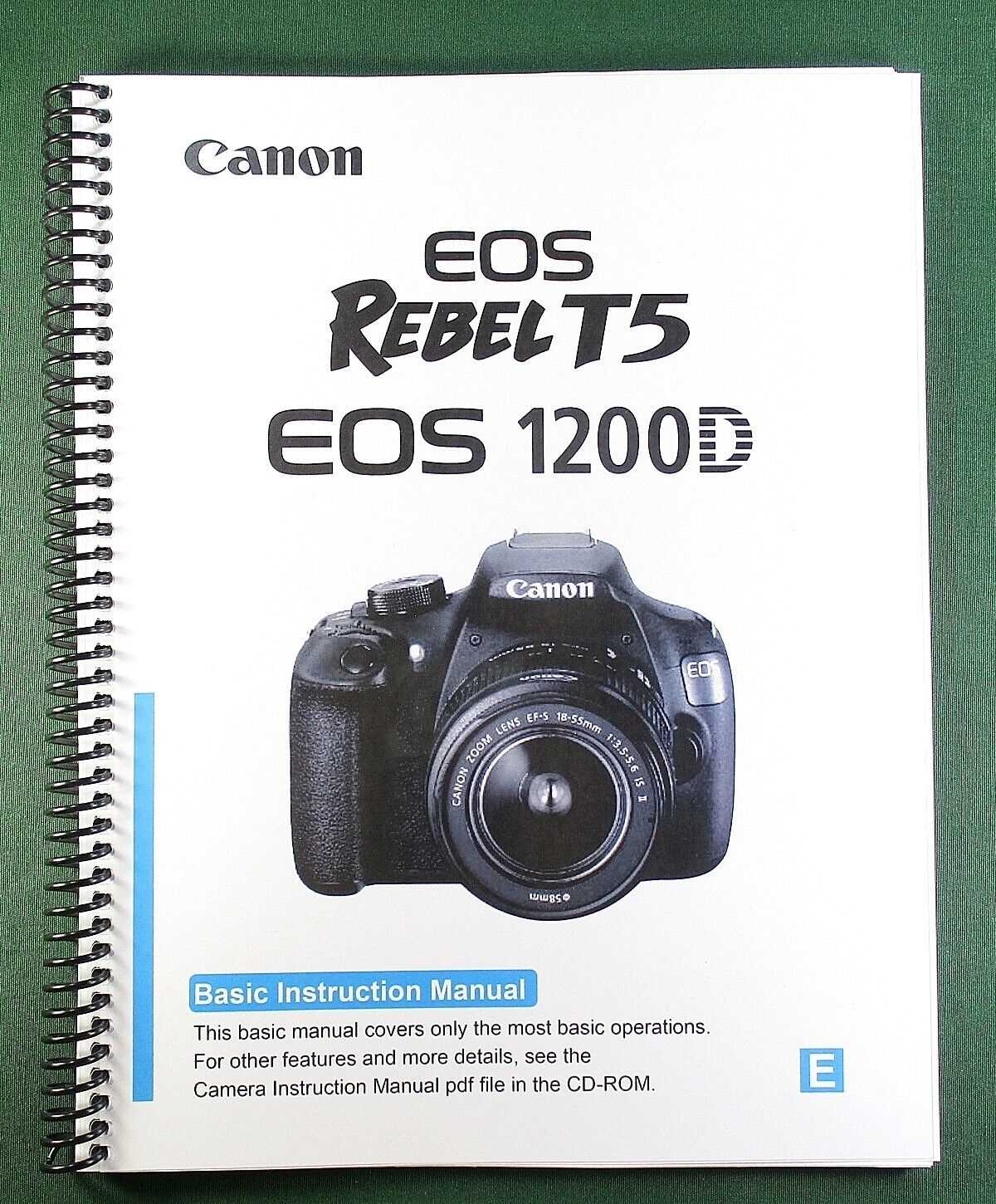 canon rebel t5 instruction manual