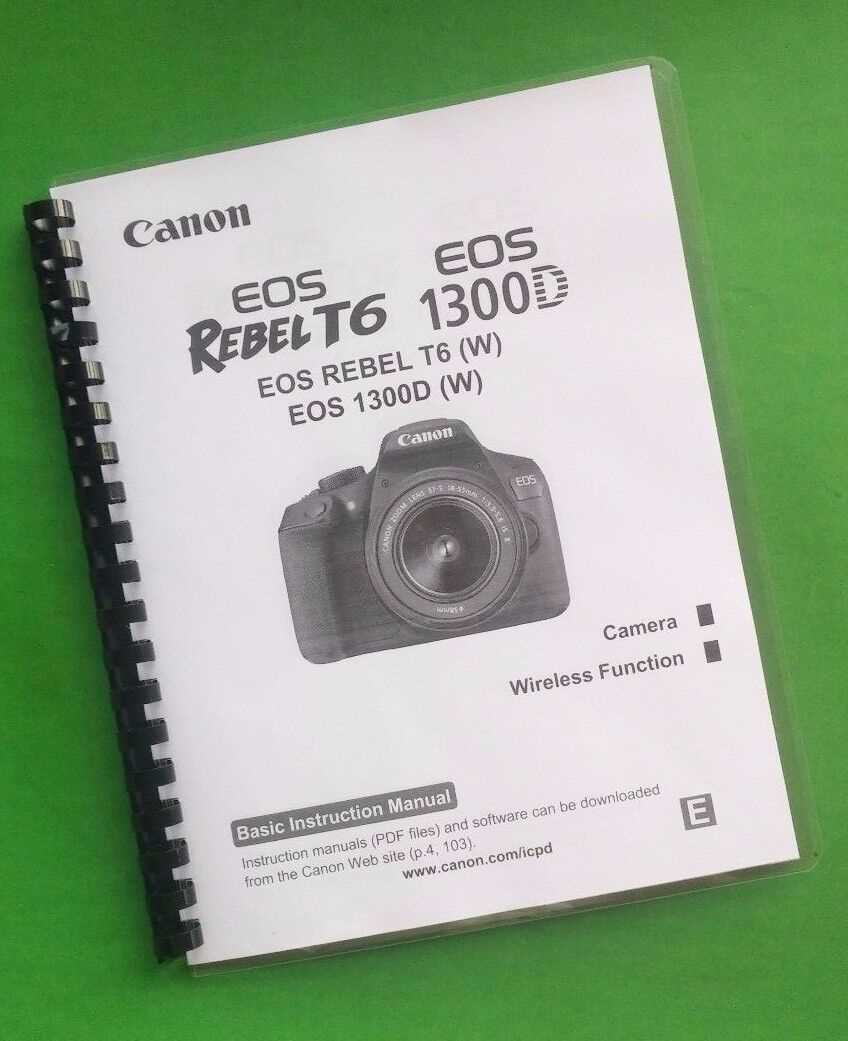 canon t6 instruction manual