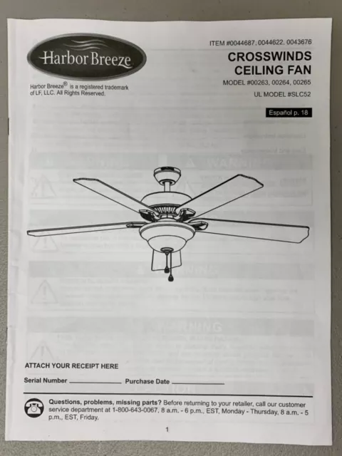 ceiling fan instruction manual