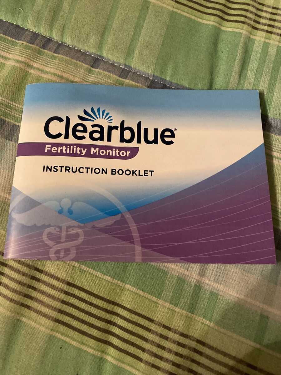 clear blue fertility monitor instruction manual