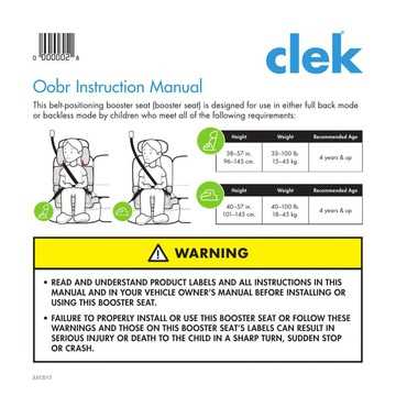 clek oobr instruction manual