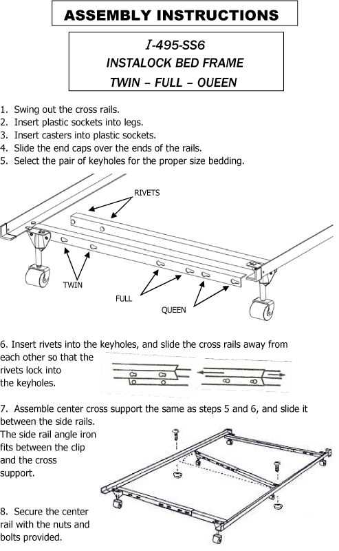 create a bed instruction manual