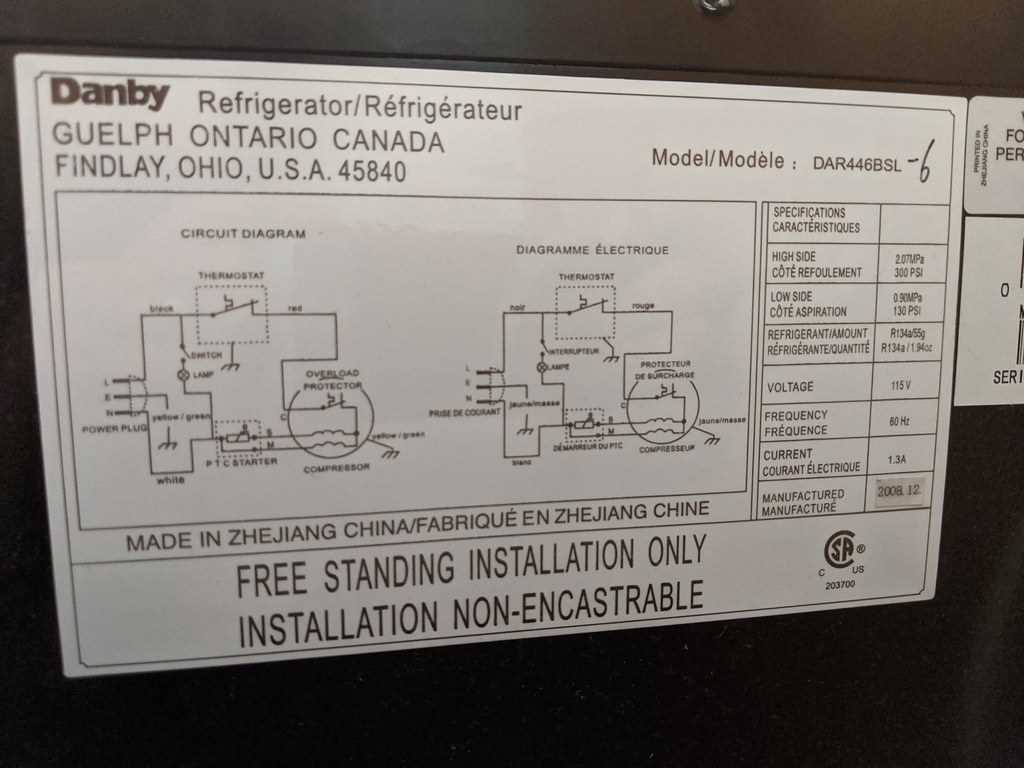 danby mini fridge instruction manual