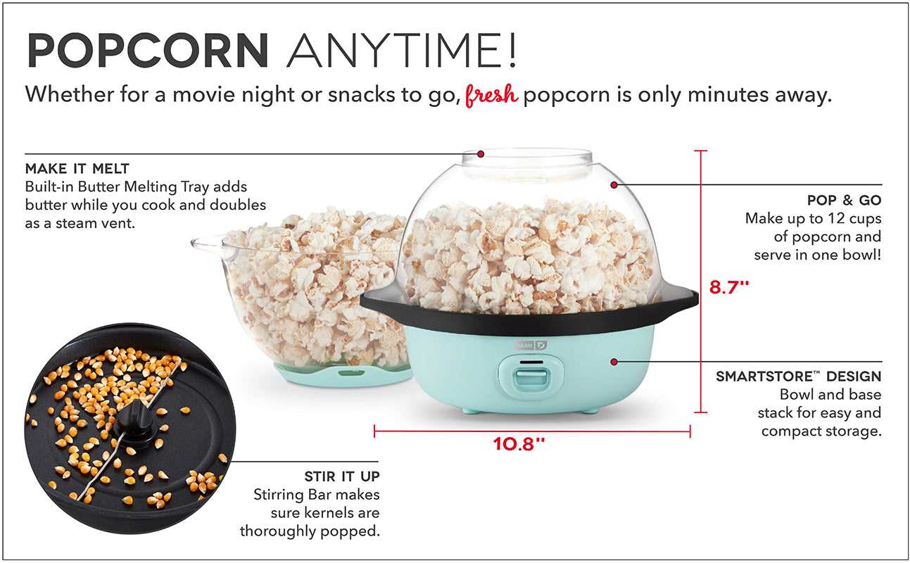 dash stirring popcorn maker instruction manual