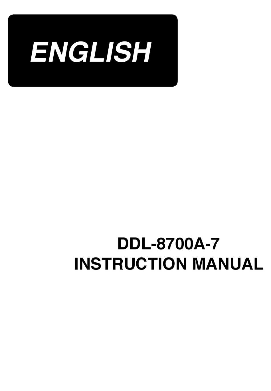 ddl 8700 7 instruction manual