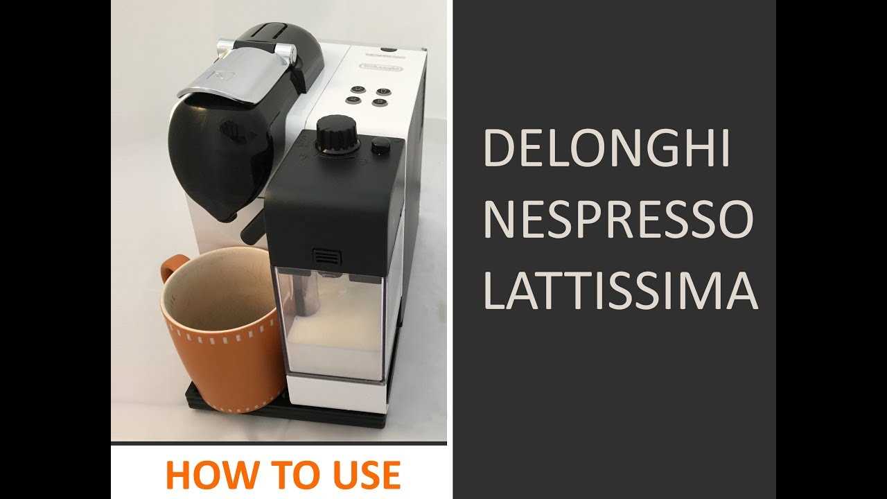 delonghi nespresso lattissima instruction manual