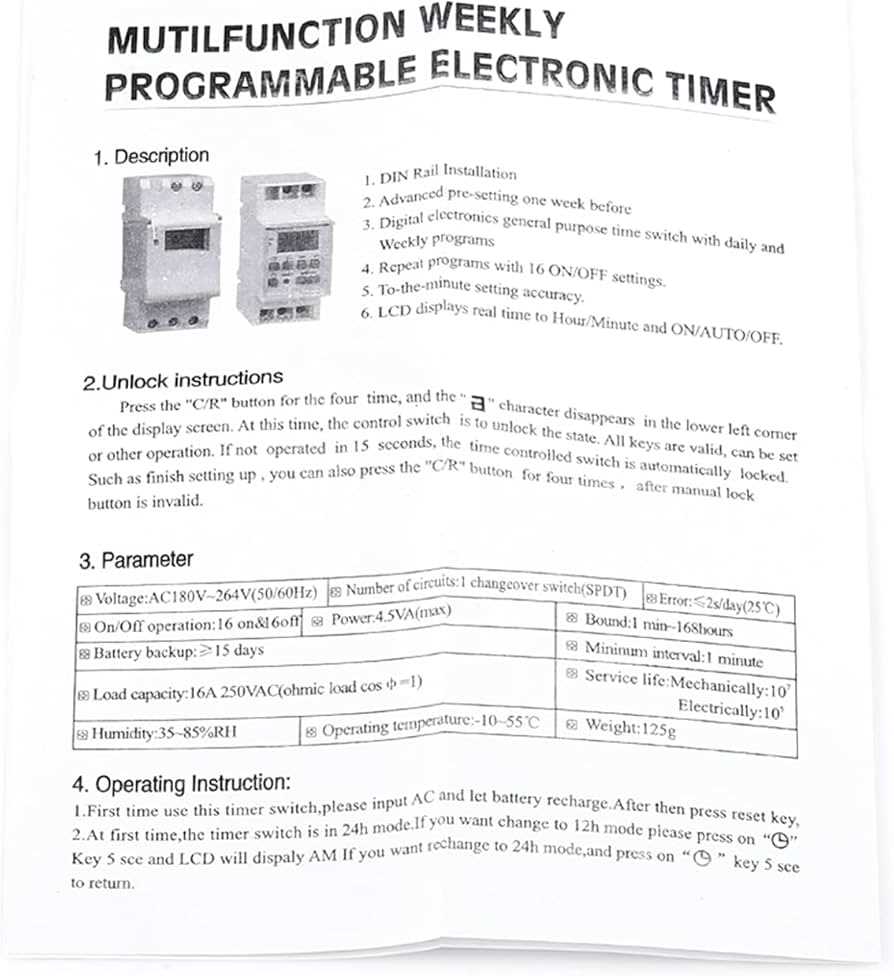 digital timer instruction manual