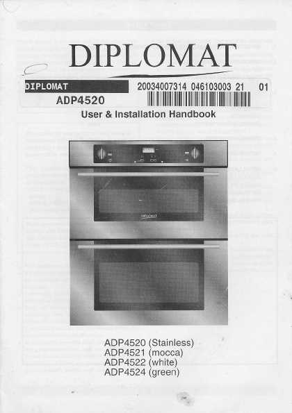 diplomat oven manual instructions