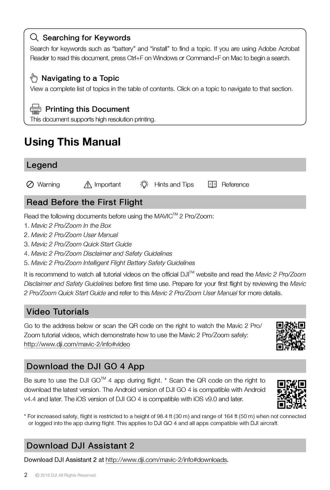 dji mavic 2 pro instruction manual