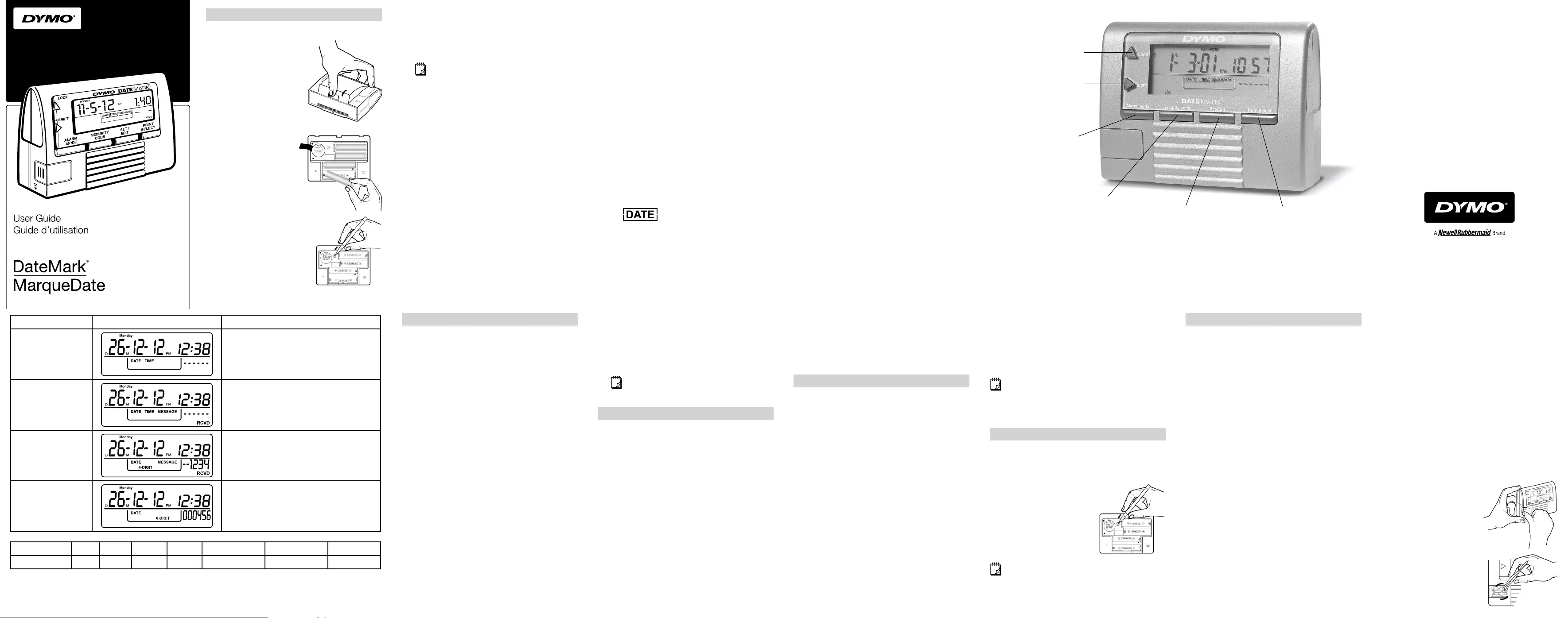 dymo datemark instruction manual