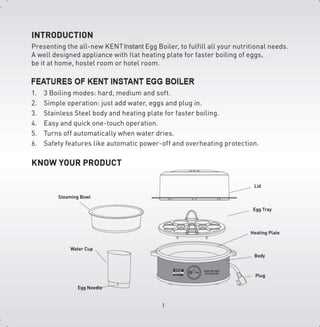 egg cooker instruction manual