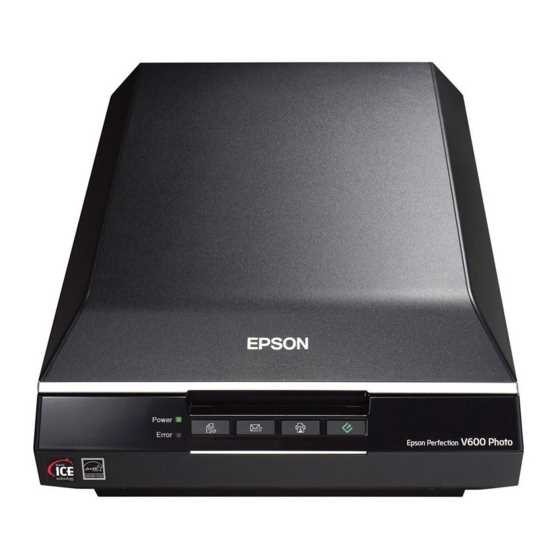 epson perfection v600 photo scanner instruction manual