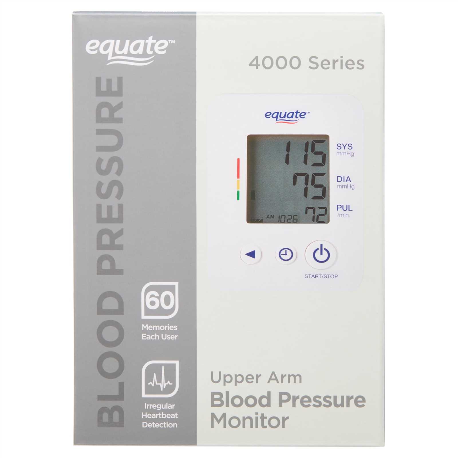 equate 4000 blood pressure monitor instruction manual