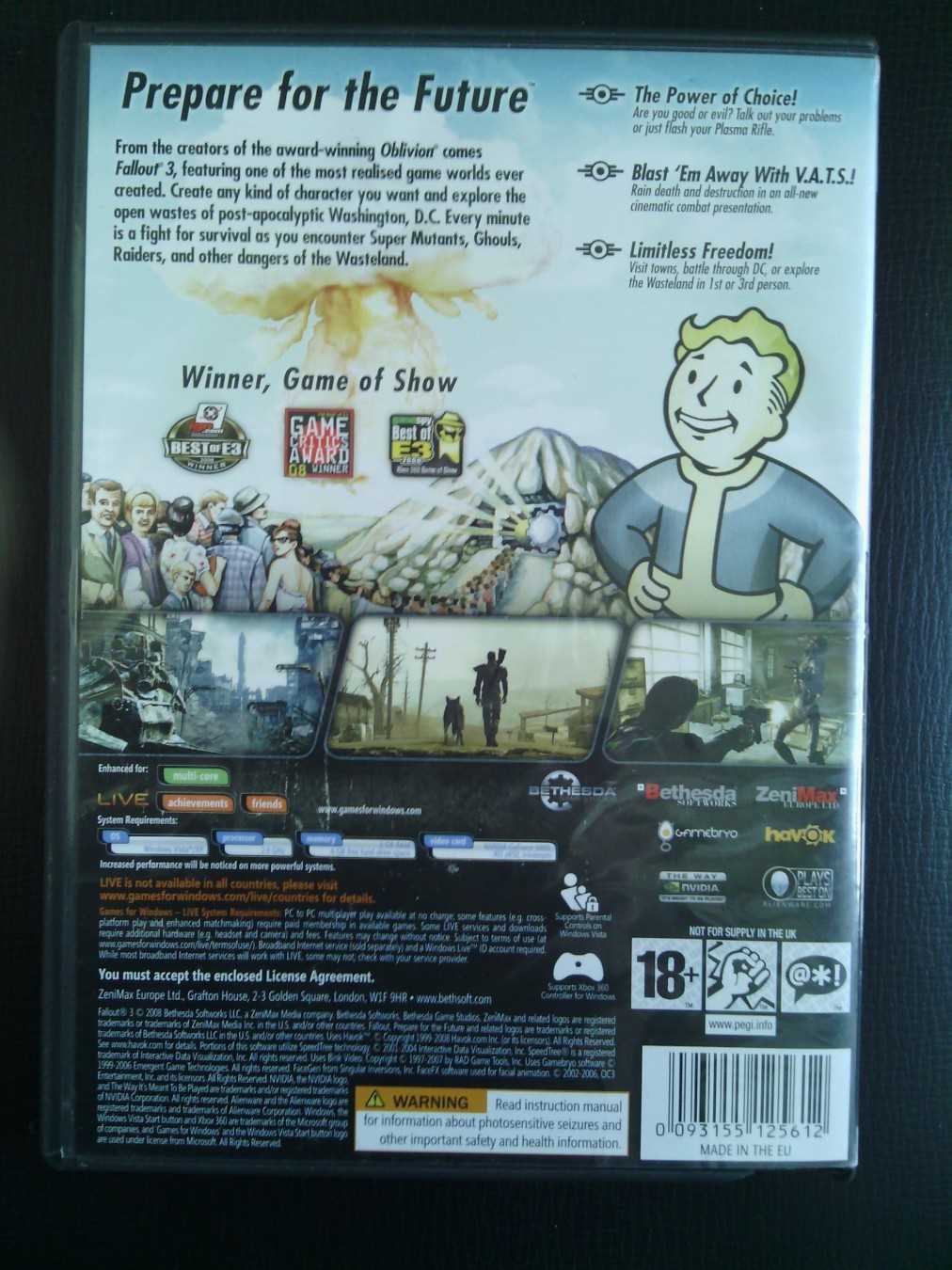 fallout 3 instruction manual