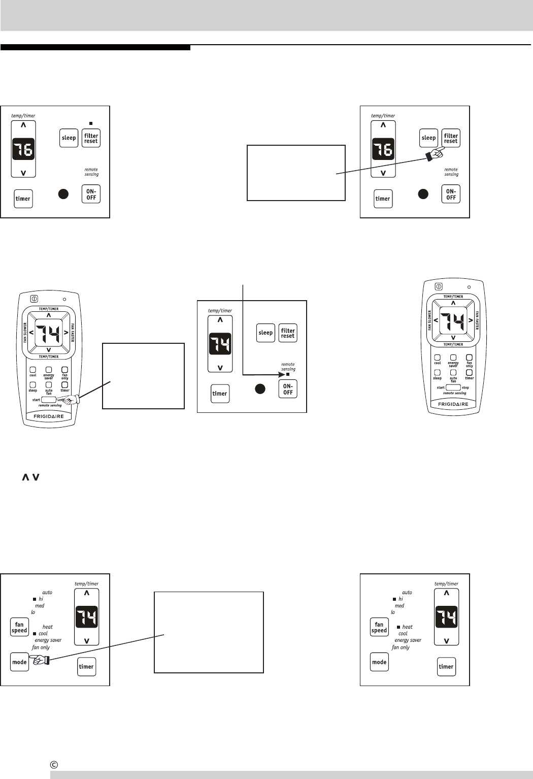 frigidaire air conditioner instruction manual