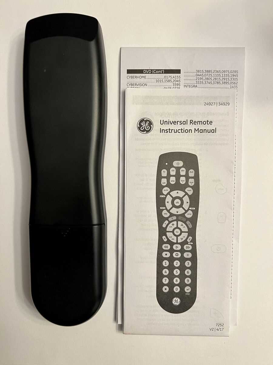 ge universal remote instruction manual 24927