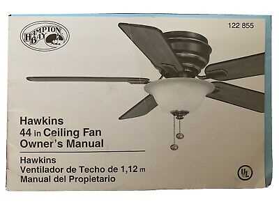 hampton bay ceiling fan instruction manual