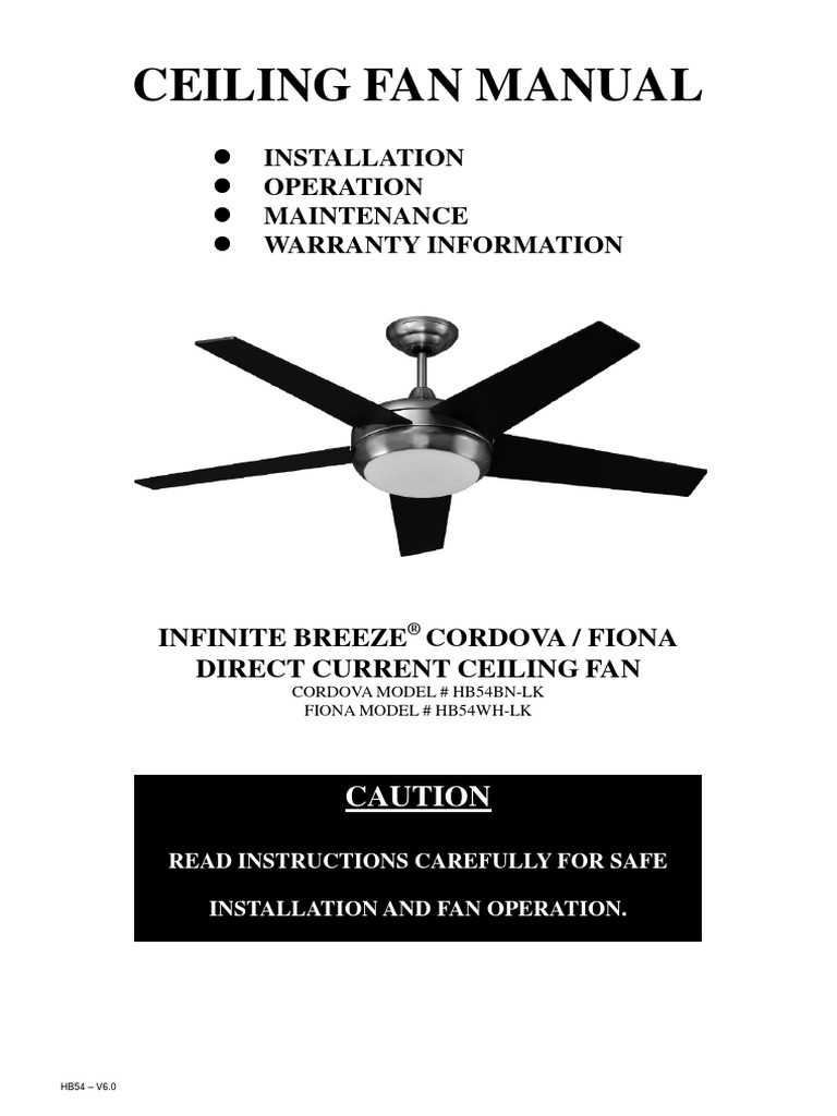 harbor breeze ceiling fan instruction manuals