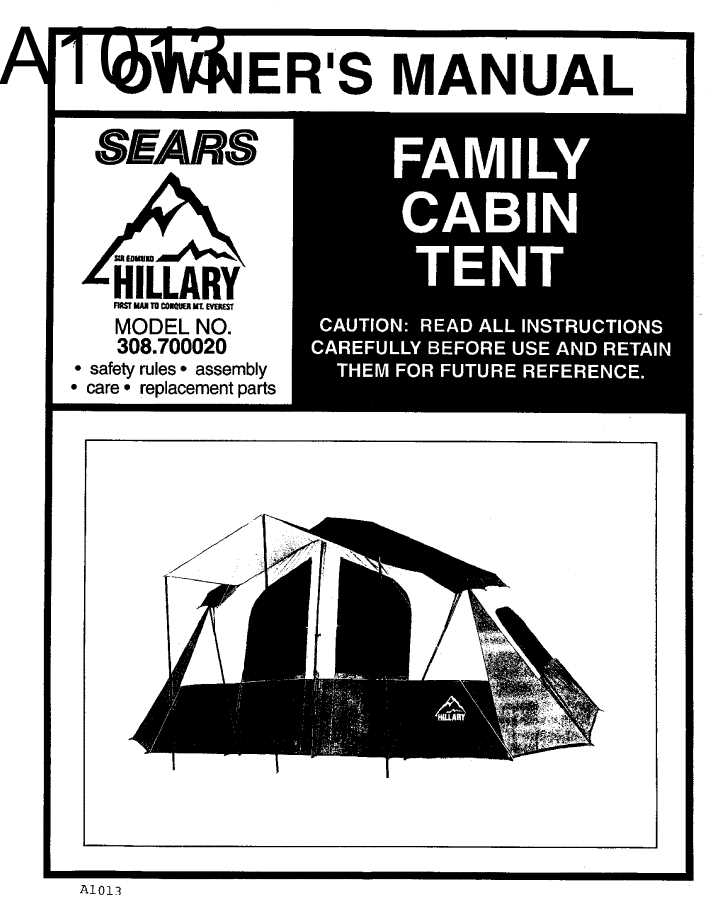 hillary tent instruction manual