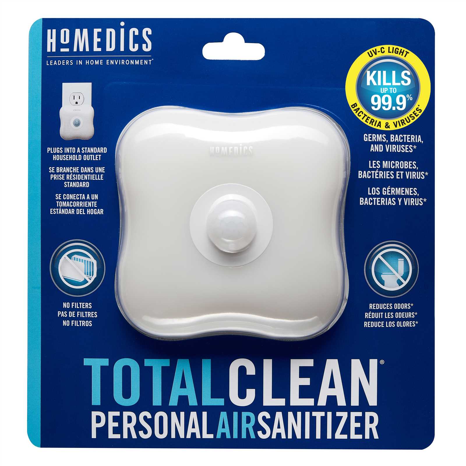 homedics total clean personal air sanitizer instruction manual