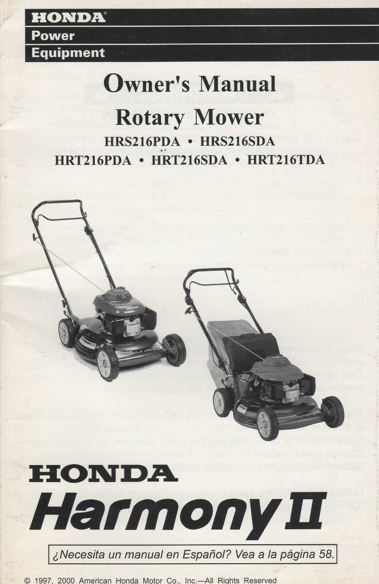 honda lawn mower instruction manual