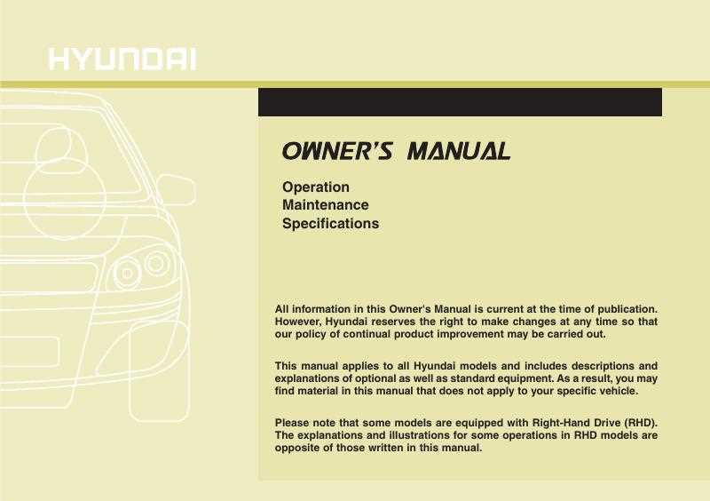 hyundai i30 instruction manual