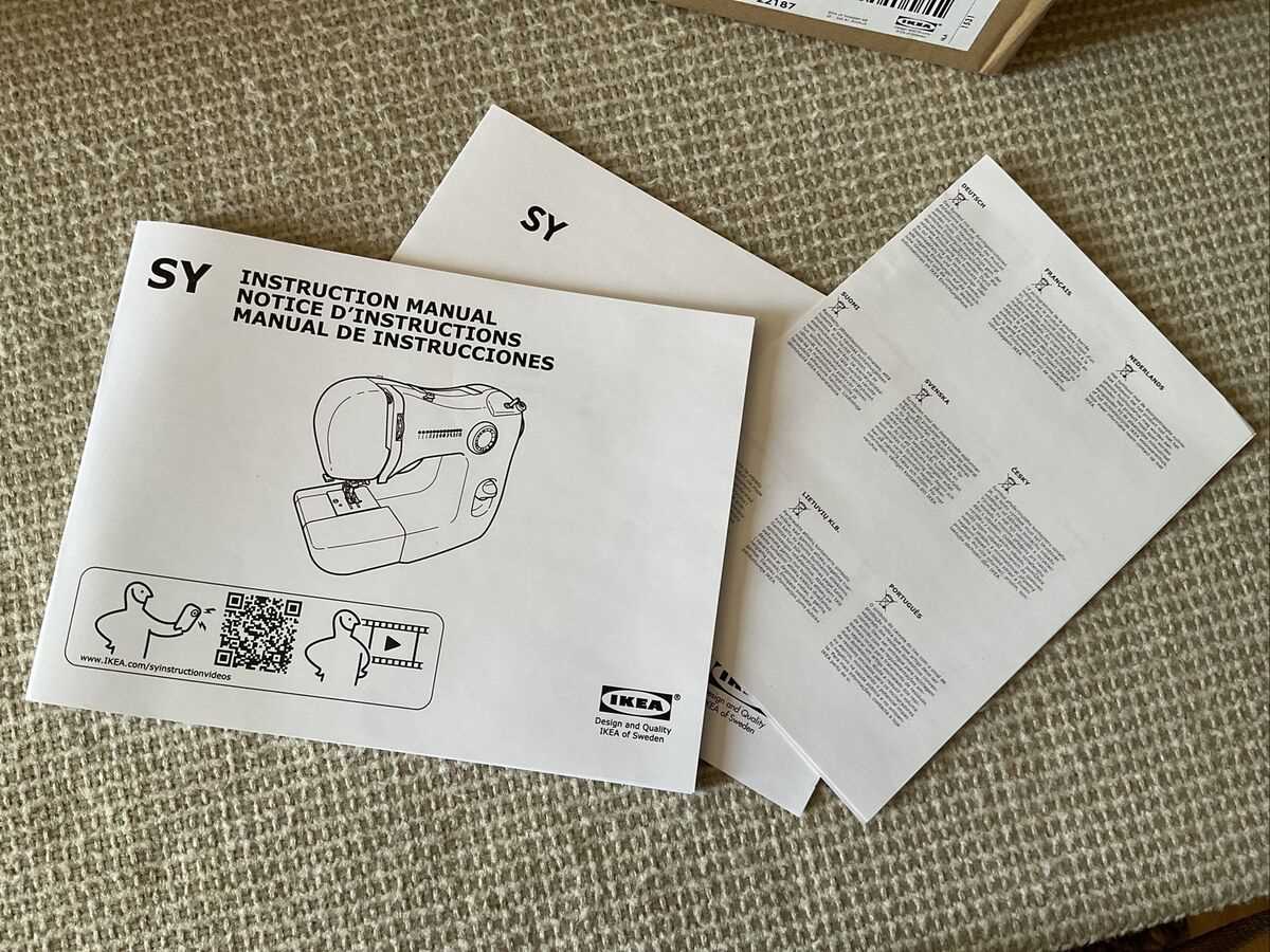 ikea sewing machine instruction manual